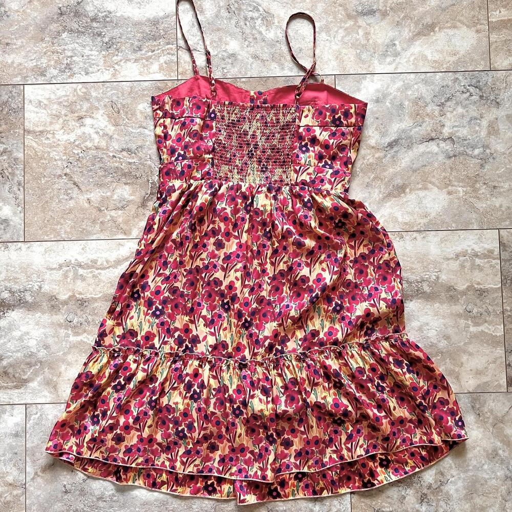 Fossil Sun Dress Floral Pattern Sz M Spaghetti Strap Sleeveless Spring Summer - Picture 2 of 15